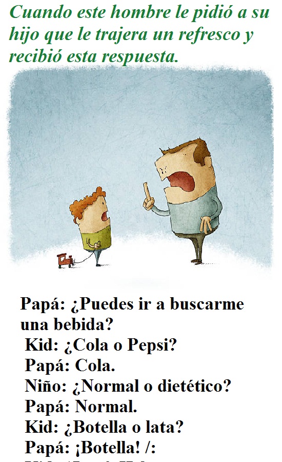 Cuando este hombre le pidió a su hijo que le trajera un refresco y recibió esta respuesta.