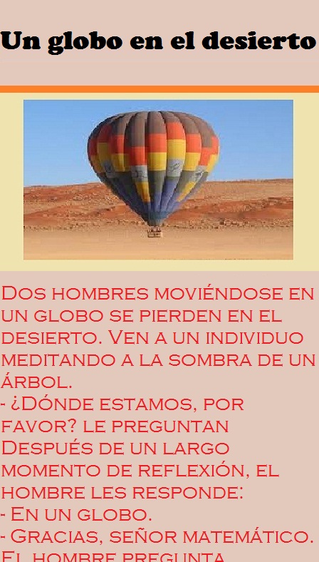 Un globo en el desierto