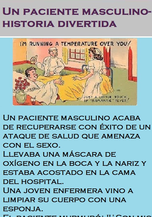 Un paciente masculino-historia divertida