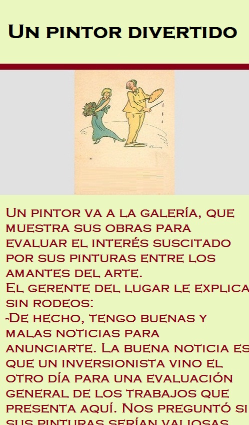 Un pintor divertido