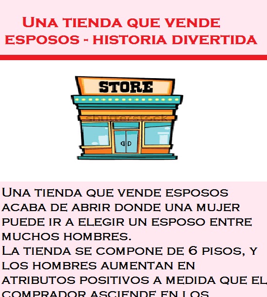 Una tienda que vende esposos - historia divertida