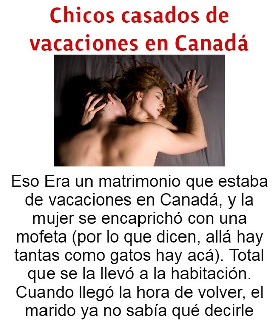 Chicos casados de vacaciones en Canadá