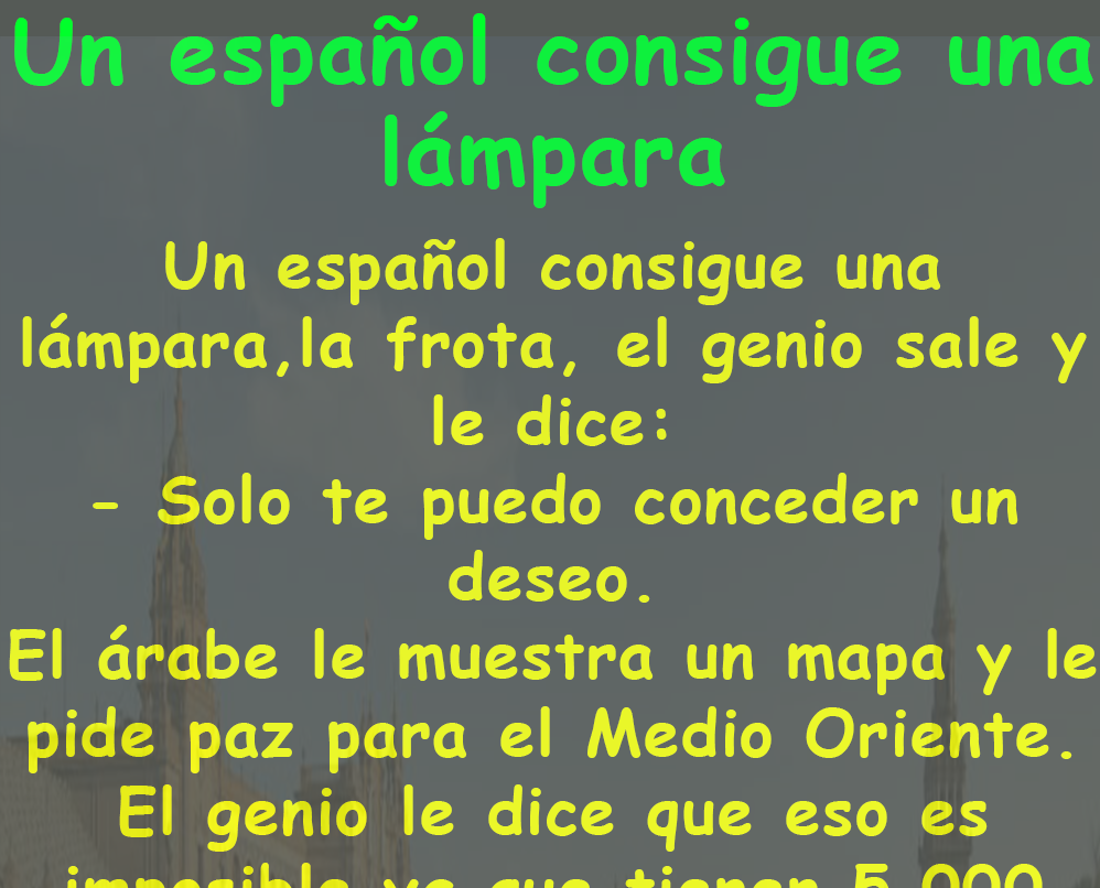 Un español consigue una lámpara