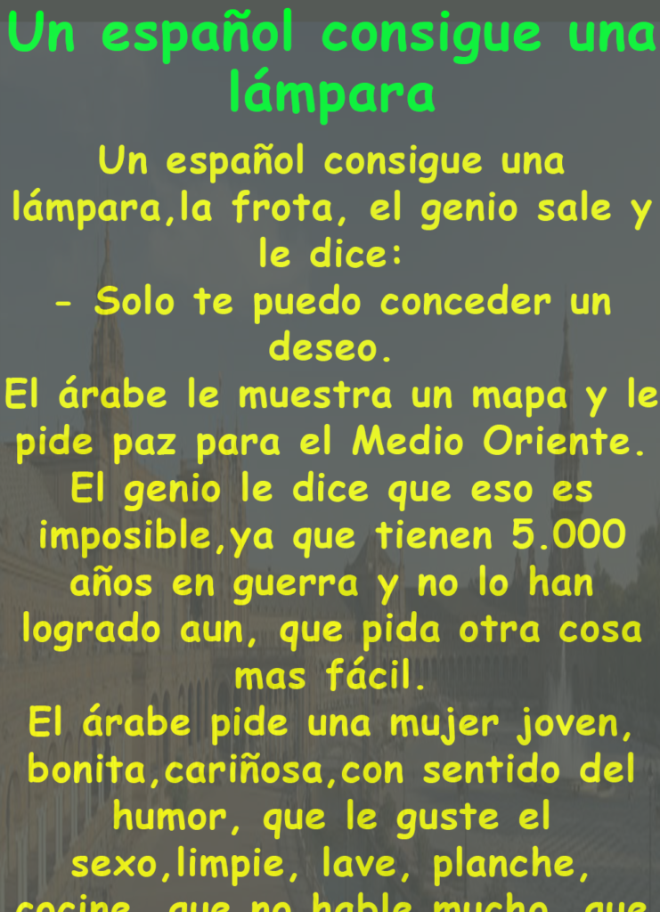 Un español consigue una lámpara