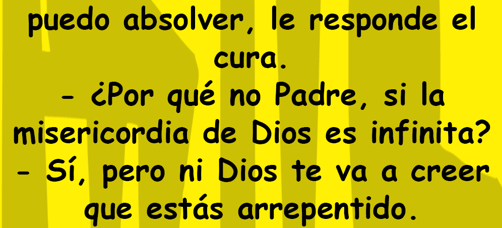 Un hombre confeso en una iglesia