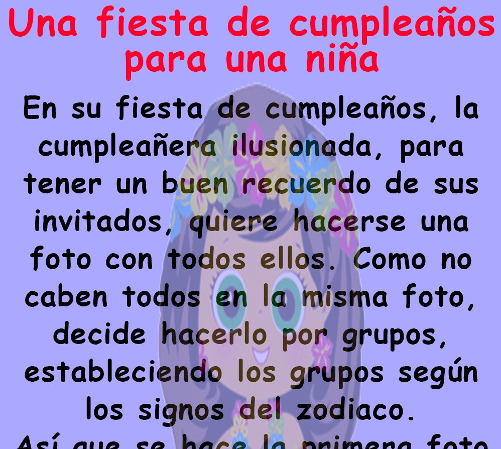 Una fiesta de cumpleaños para una niña