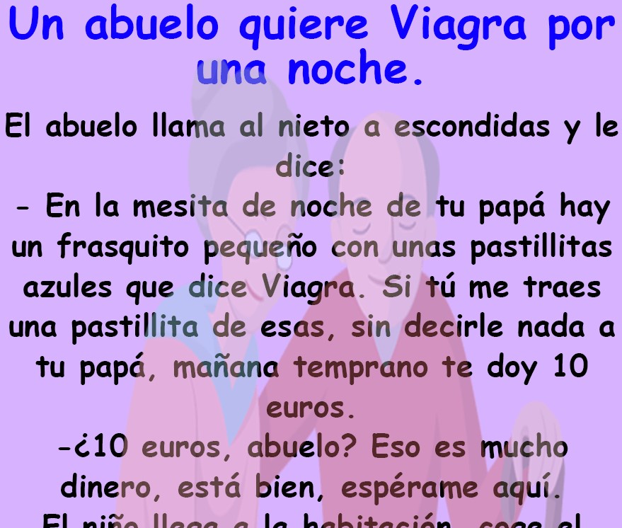 Un abuelo quiere Viagra por una noche