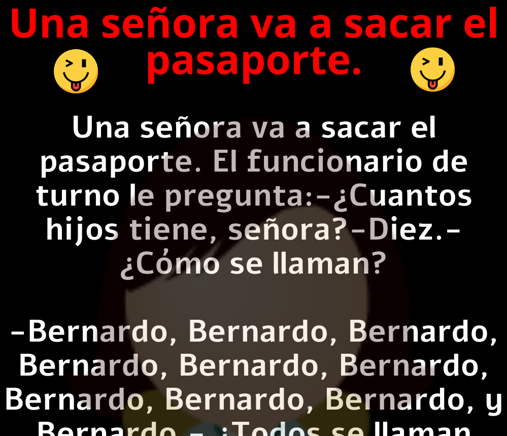 Una señora va a sacar el pasaporte