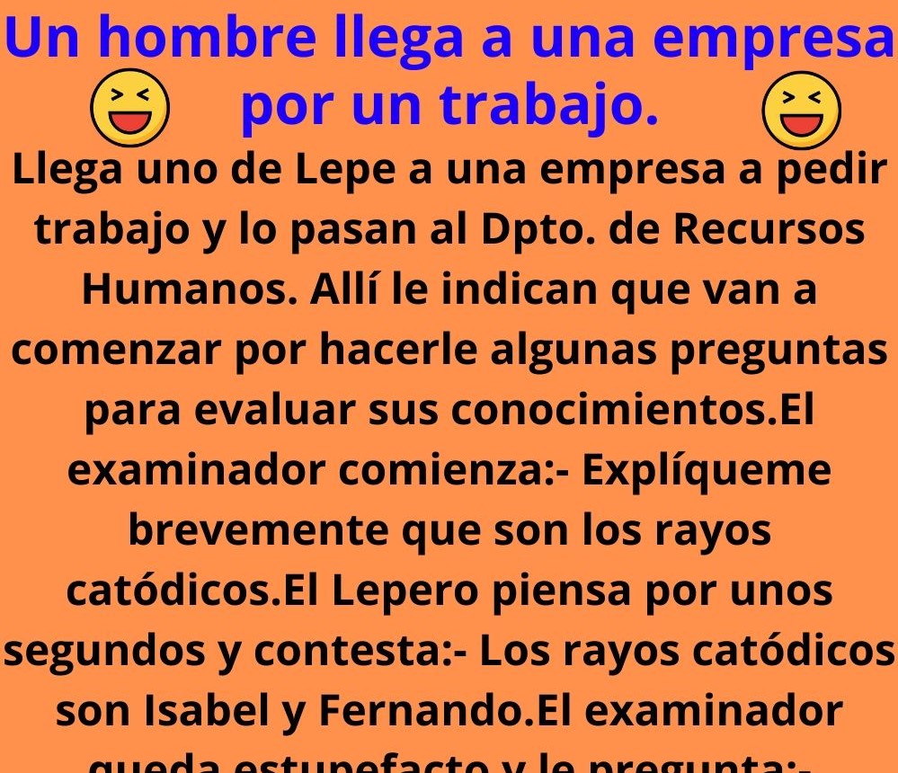 Un hombre llega a una empresa por un trabajo.