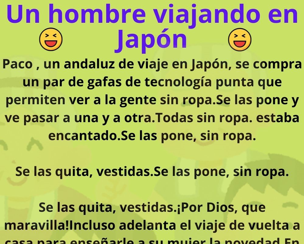 Un hombre viajando en Japón