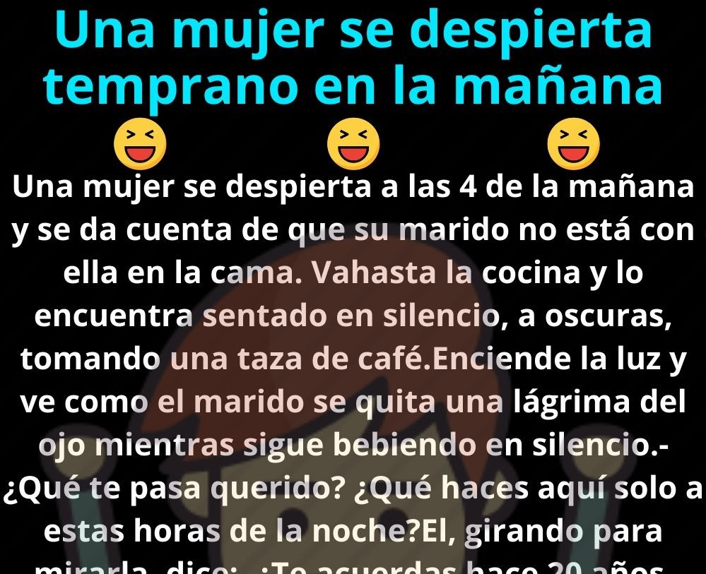 Una mujer se despierta temprano en la mañana