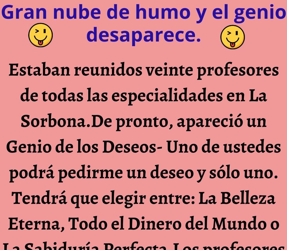 Gran nube de humo y el genio desaparece.