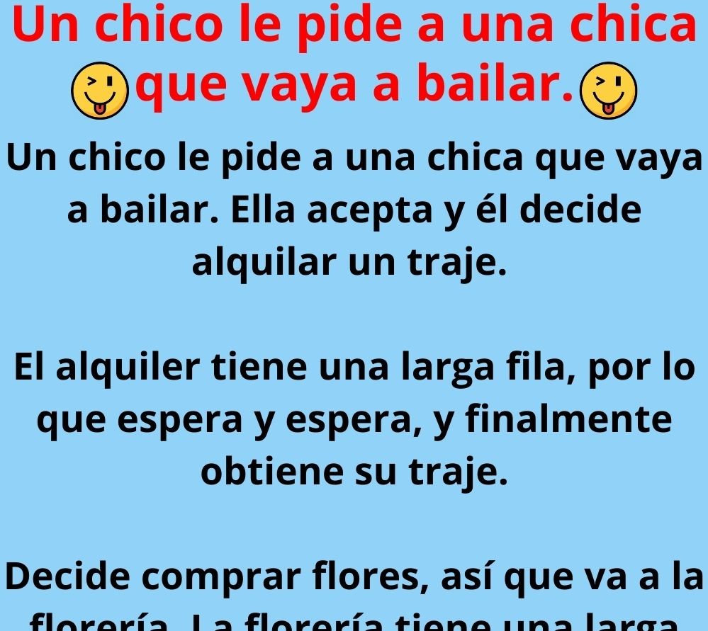 Un chico le pide a una chica que vaya a bailar.