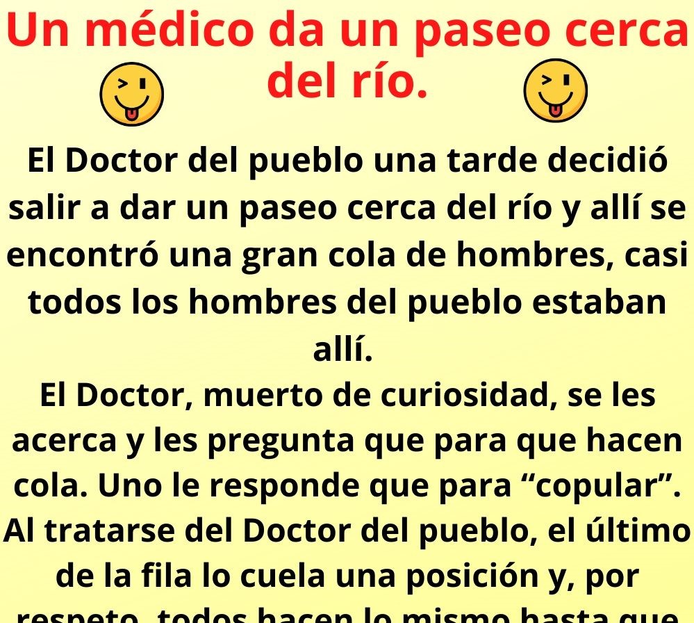 Un médico da un paseo cerca del río.