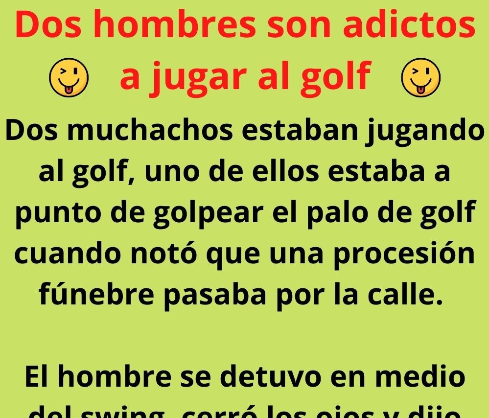 Dos hombres son adictos a jugar al golf