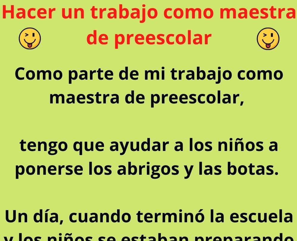 Hacer un trabajo como maestra de preescolar