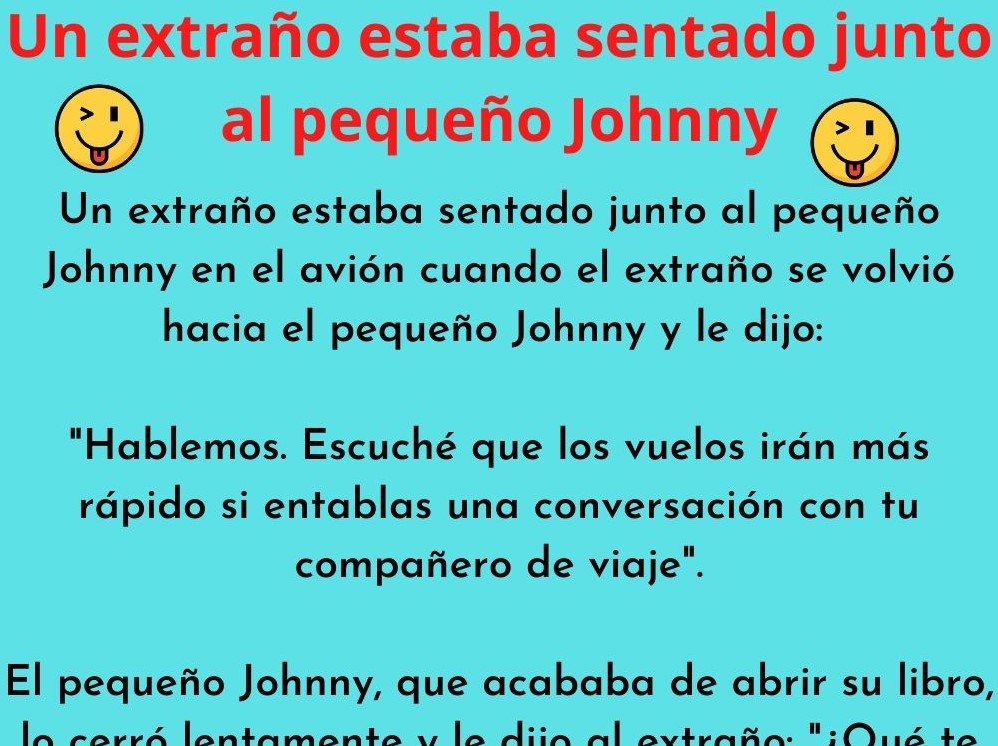 Un extraño estaba sentado junto al pequeño Johnny