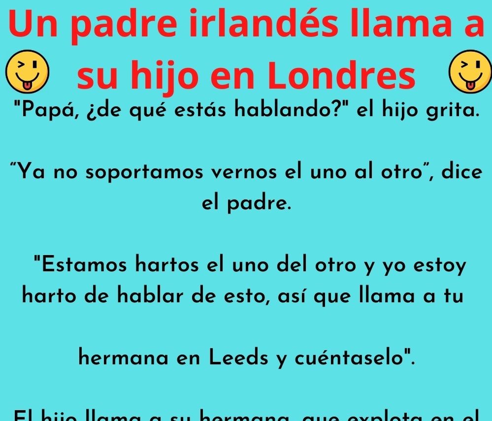 Un padre irlandés llama a su hijo en Londres