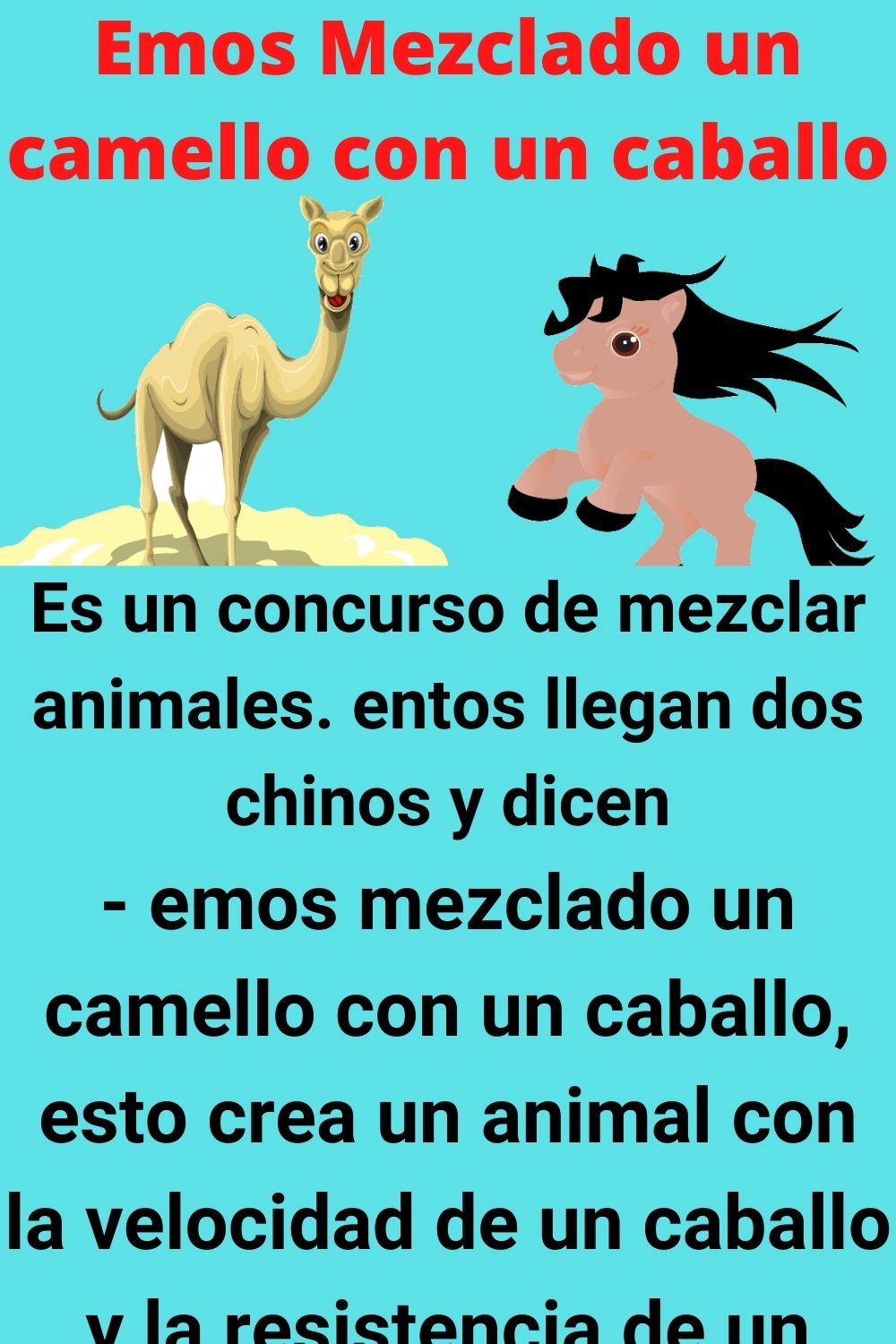 Emos Mezclado un camello con un caballo