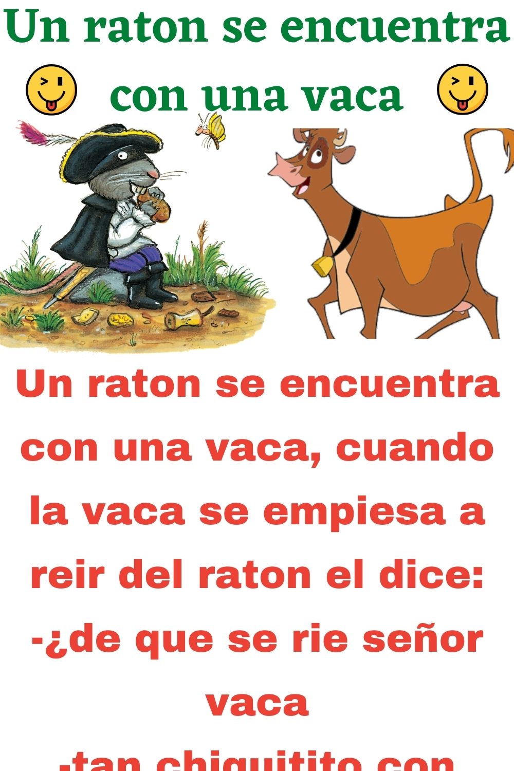 Un raton se encuentra con una vaca