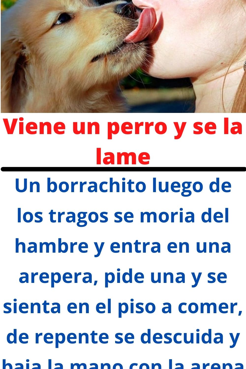 Viene un perro y se la lame