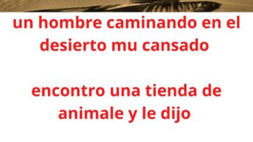 Un hombre caminando en el desierto