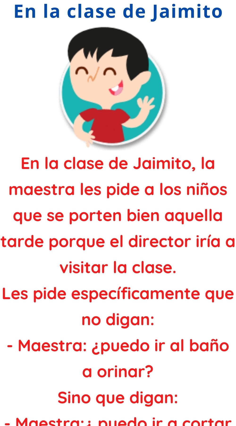 En la clase de Jaimito