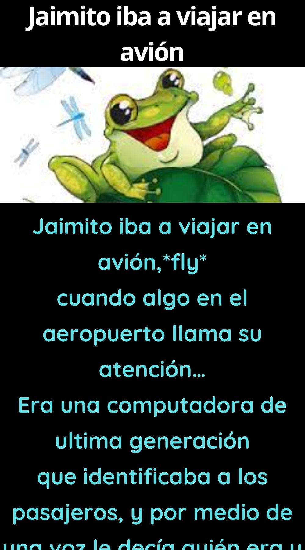 Jaimito iba a viajar en avión