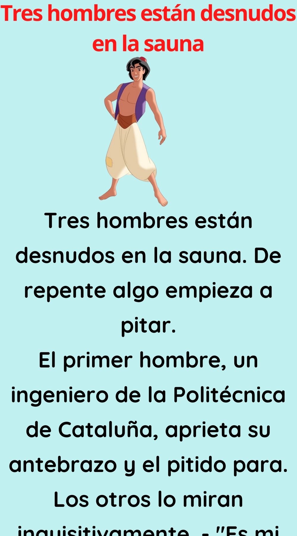 Tres hombres están desnudos en la sauna