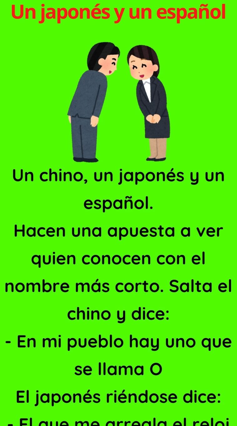 Un japonés y un español