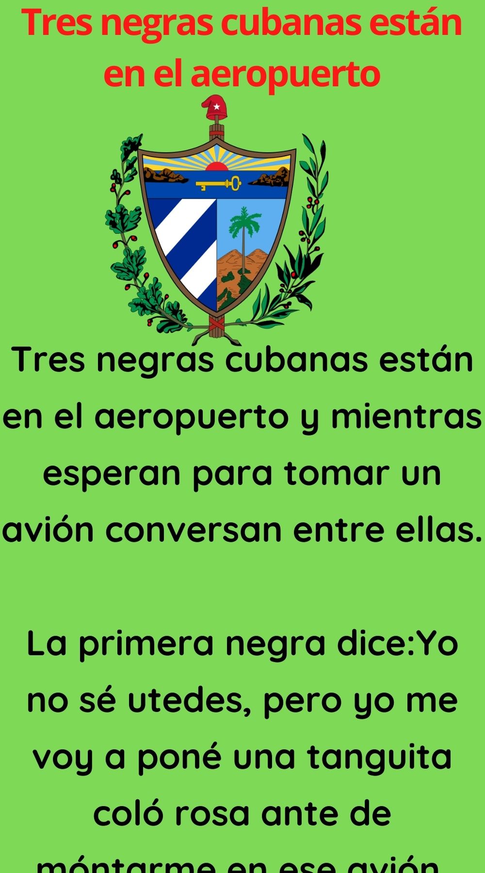 Tres negras cubanas están en el aeropuerto