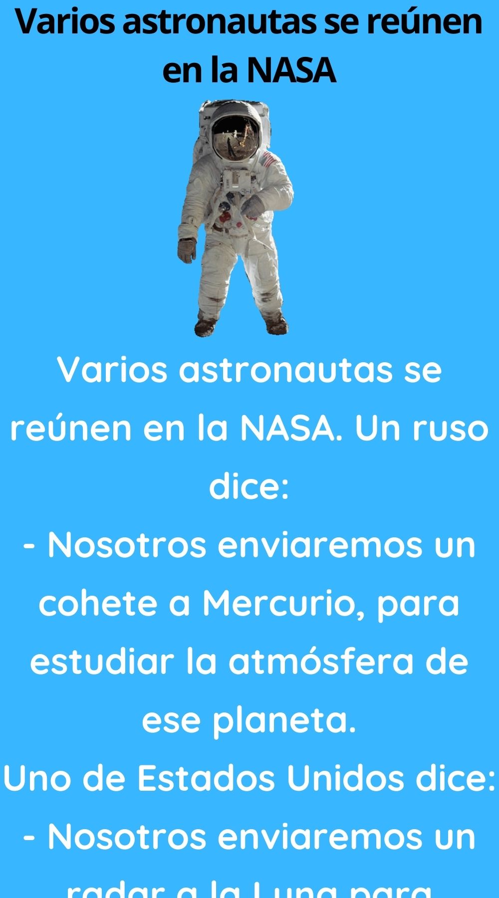 Varios astronautas se reúnen en la NASA