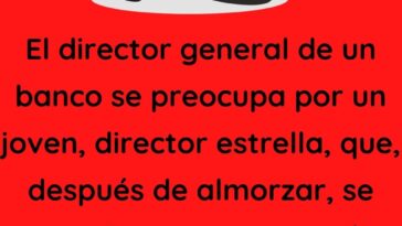 El director general de un banco se preocupa por un joven