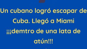 Un cubano logró escapar de Cuba