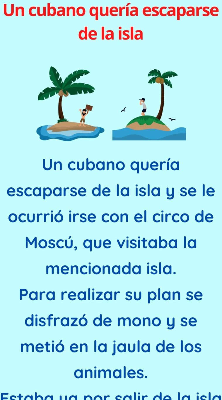 Un cubano quería escaparse de la isla