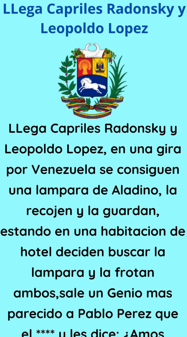 LLega Capriles Radonsky y Leopoldo Lopez