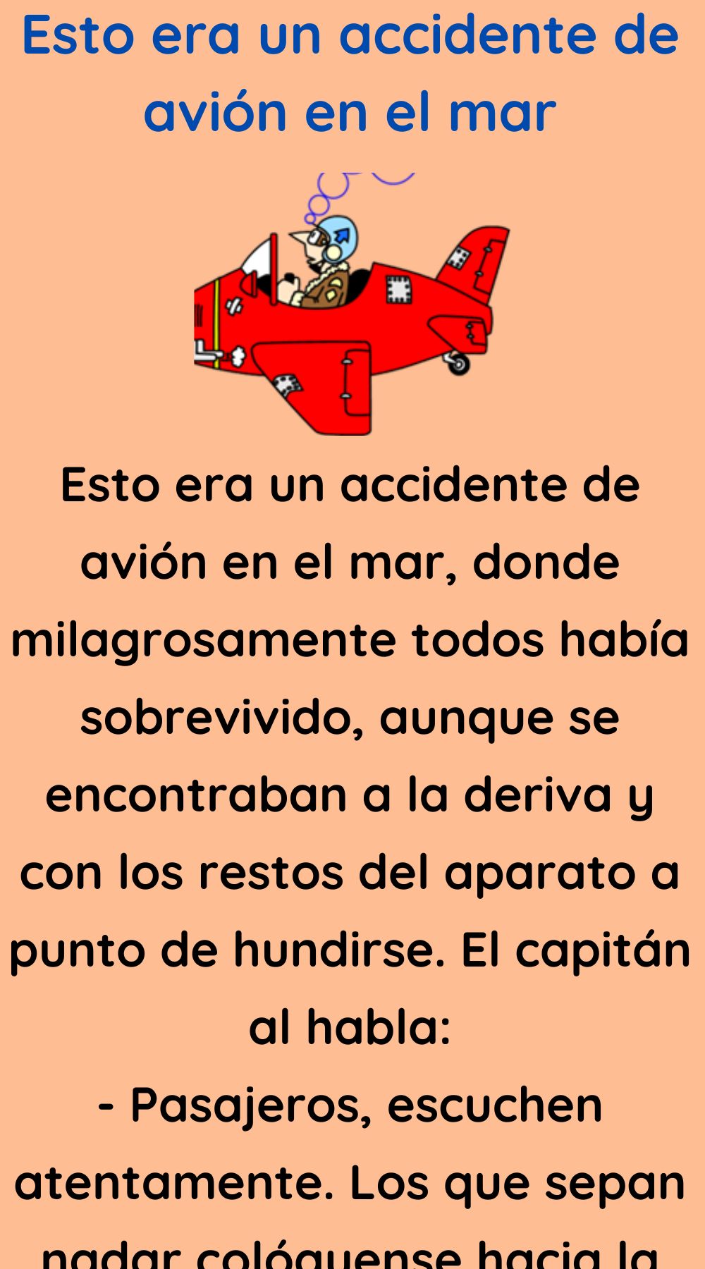 Esto era un accidente de avión en el mar