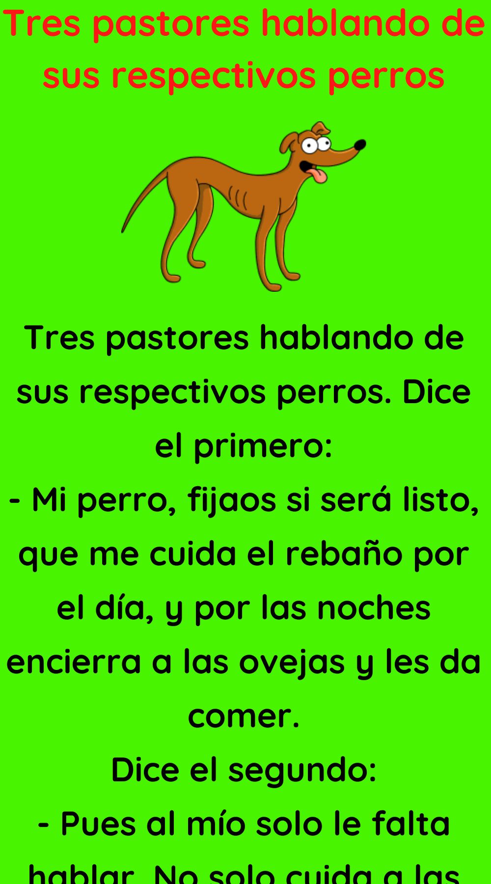 Tres pastores hablando de sus respectivos perros