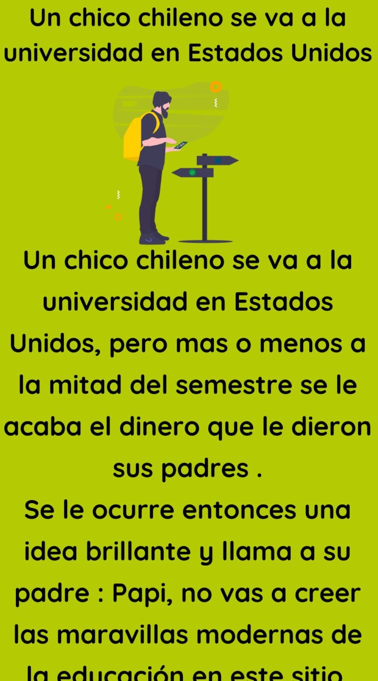 Un chico chileno se va a la universidad en Estados Unidos