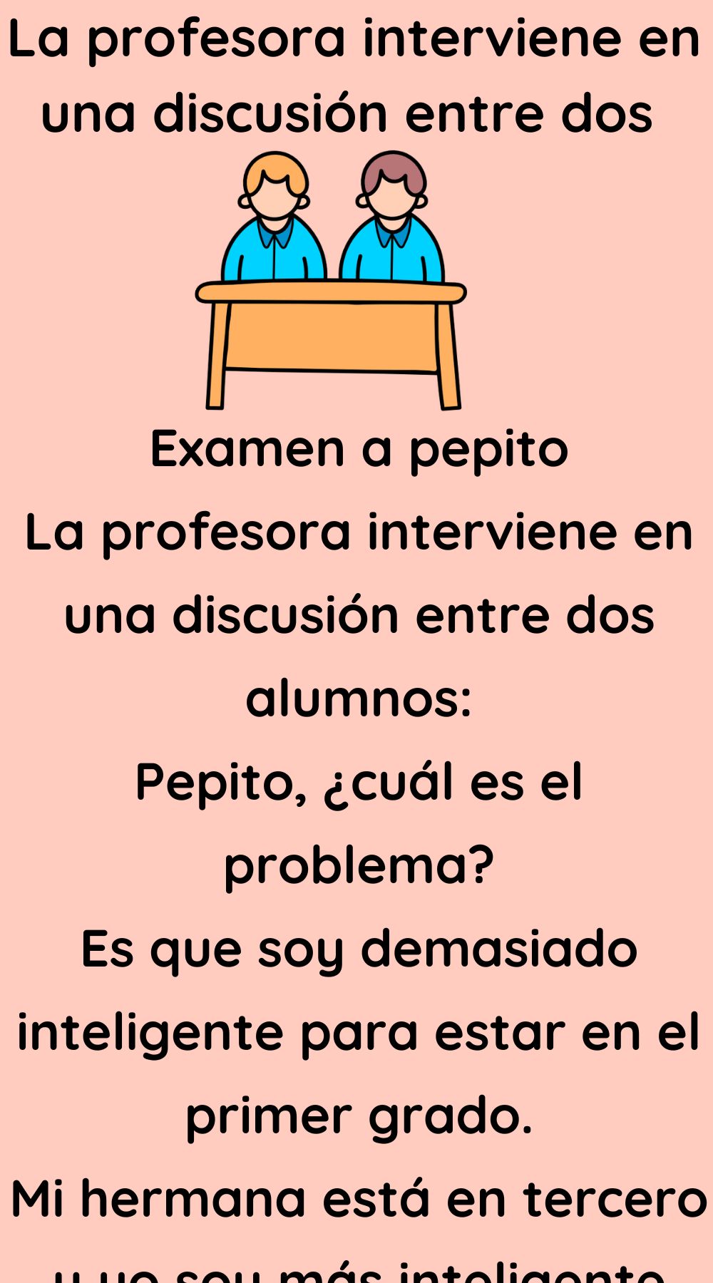 La profesora interviene en una discusión entre dos alumnos