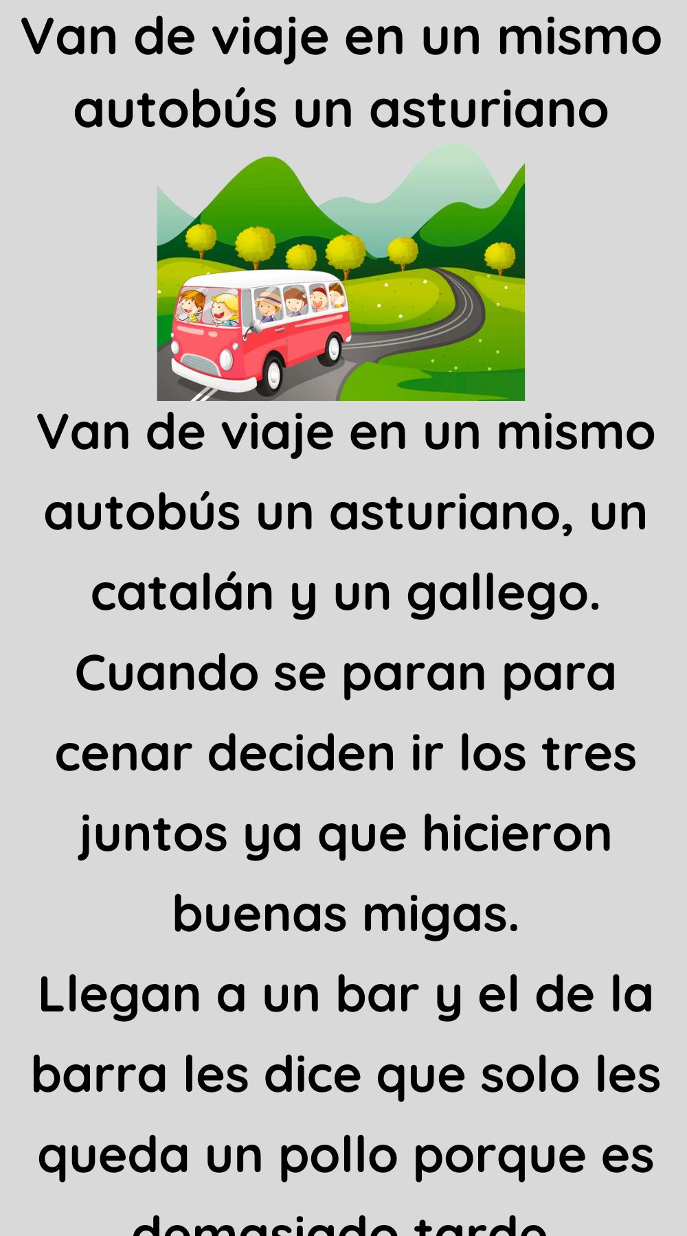 Van de viaje en un mismo autobús un asturiano