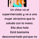 La mujer atractiva saludó