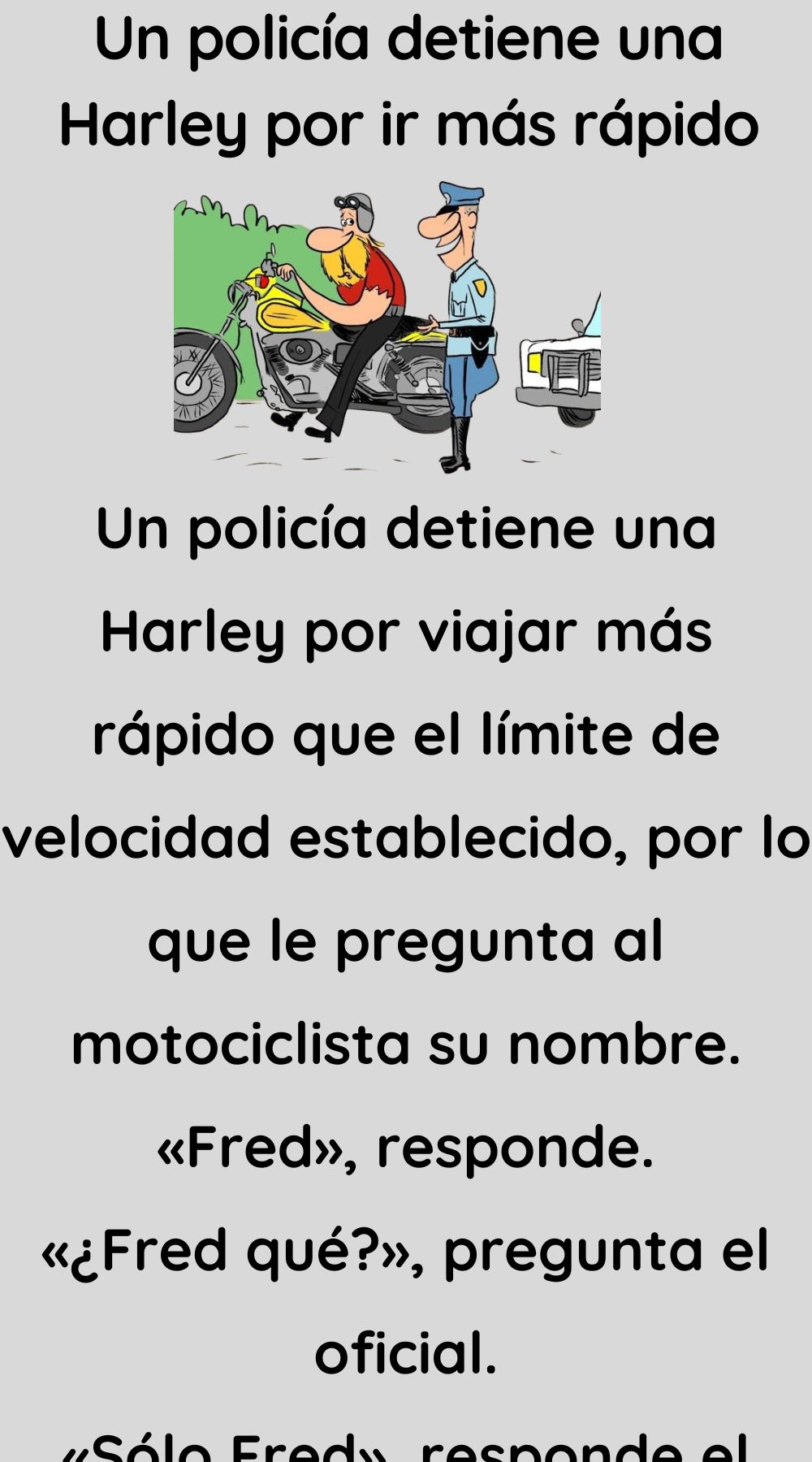 Un policía detiene una Harley por ir más rápido