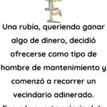 Una rubia que quiere ganar algo de dinero