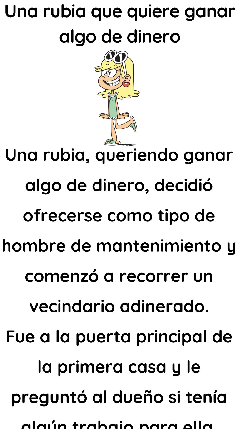 Una rubia que quiere ganar algo de dinero