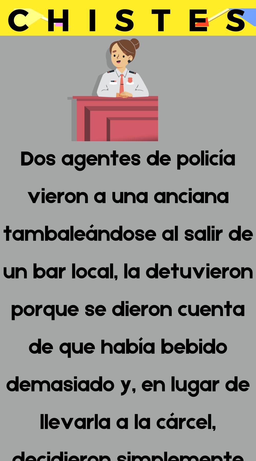 Dos policias vieron a una anciana