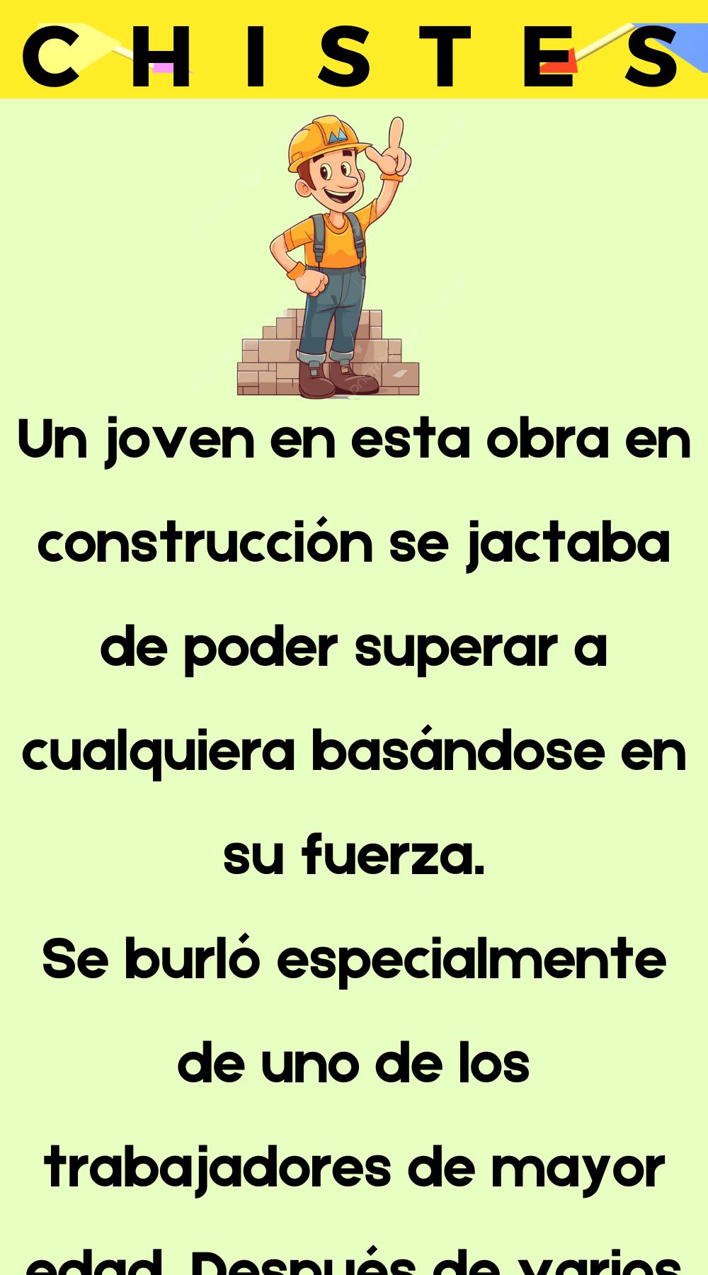 Un joven en este sitio de construccion