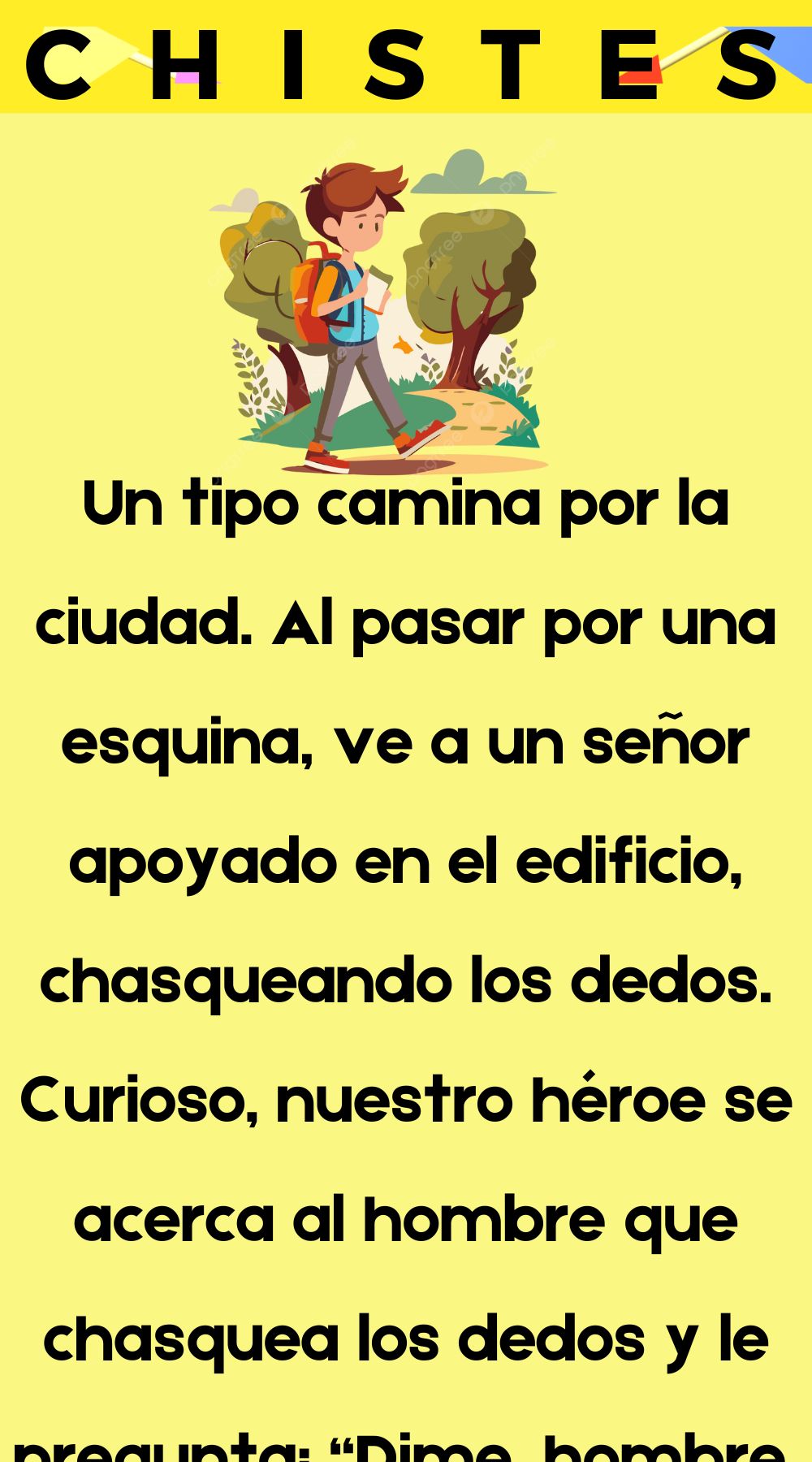 Un tipo estaba caminando por la ciudad