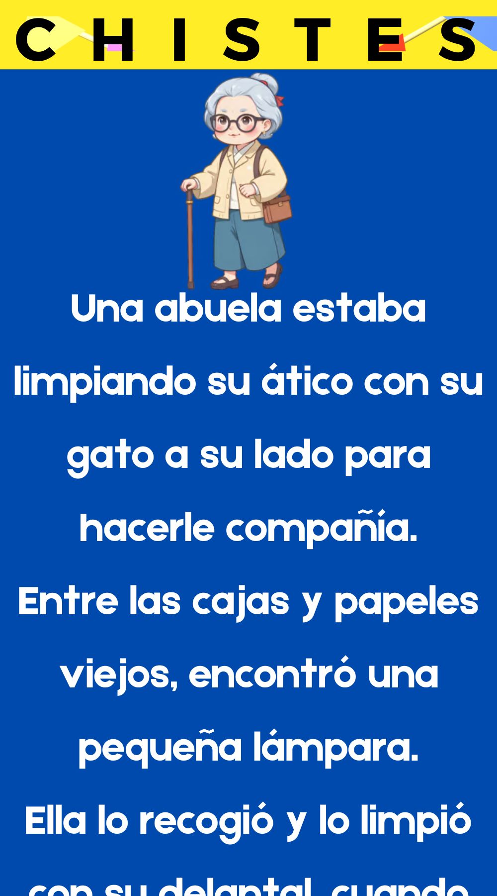 Una abuela estaba limpiando