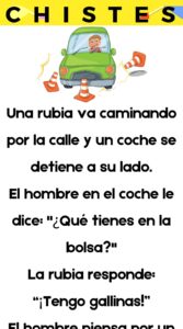El hombre en el coche le dice
